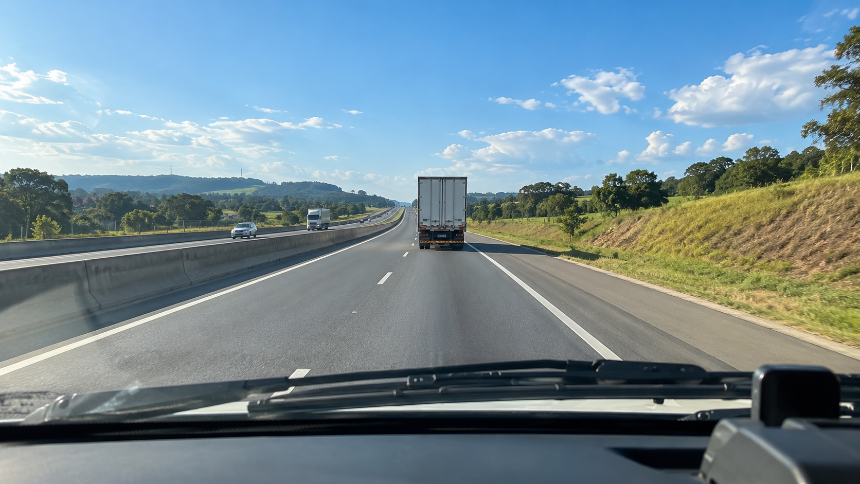 Visão ilustrativa de câmera voltada para a estrada
